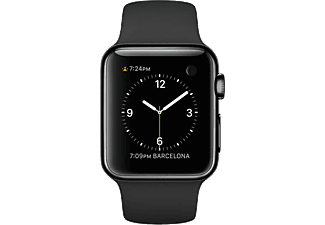 APPLE Watch MLCK2TU/A 38 mm Uzay Siyahı Paslanmaz Çelik Kasa Siyah Spor Kordon Akıllı Saat MLCK2TU/A