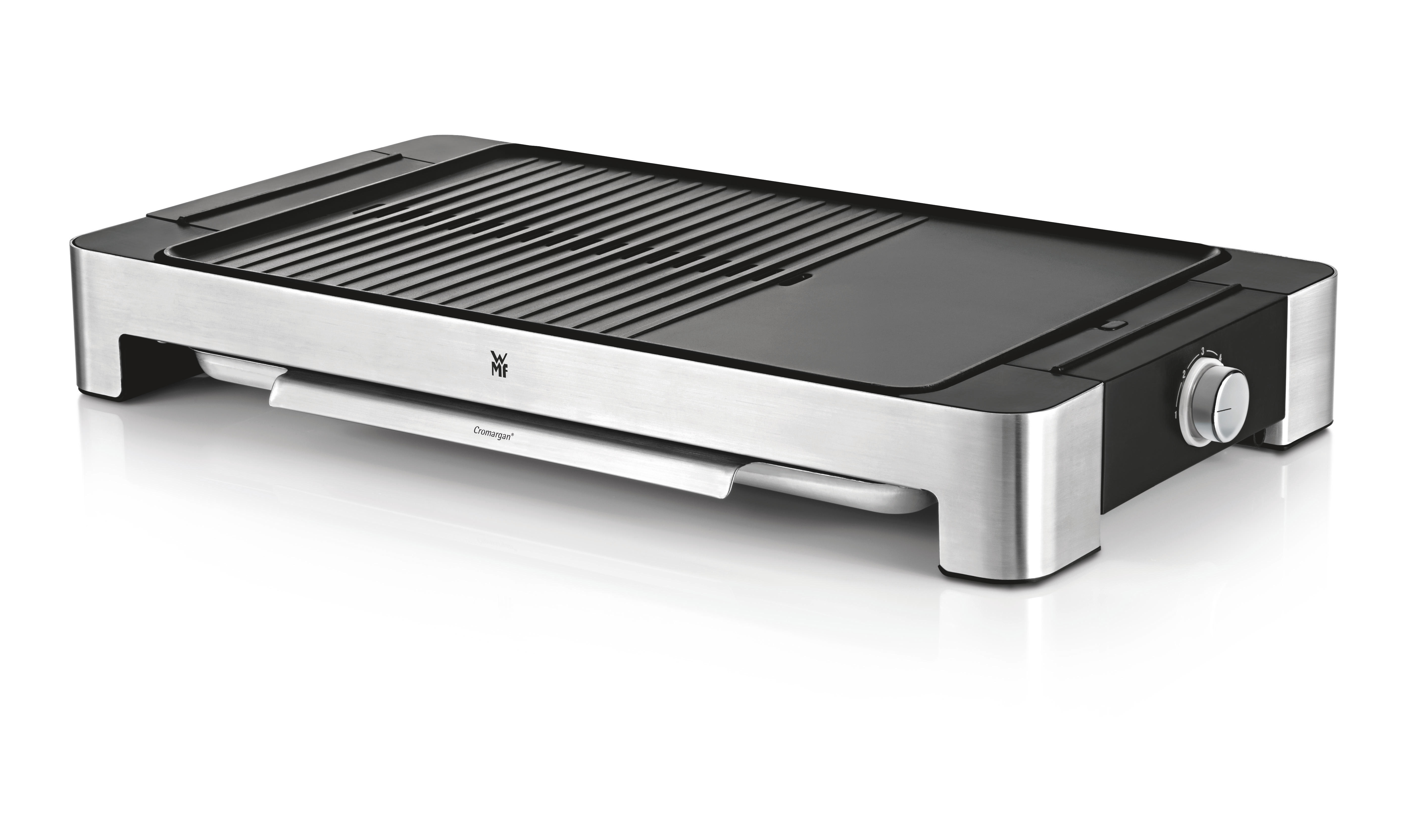 WMF LONO flach & gerippt Elektrogrill, Cromargan matt (2300 Watt)