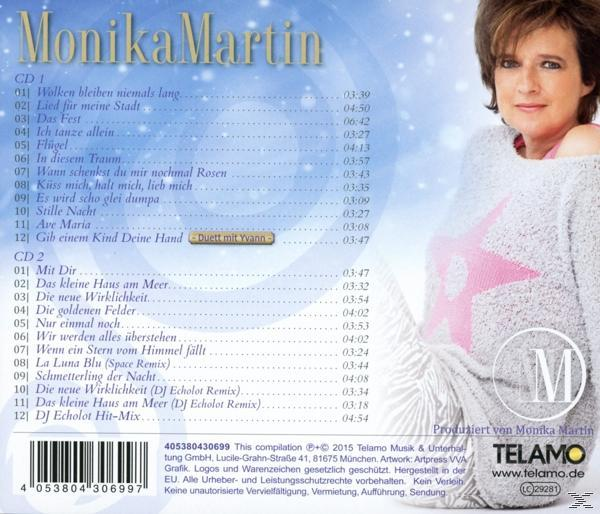 CD-Cover. Eine Frau ist auf dem Cover. Die CD listet die Songs und die Künstlerin Monika Martin auf.