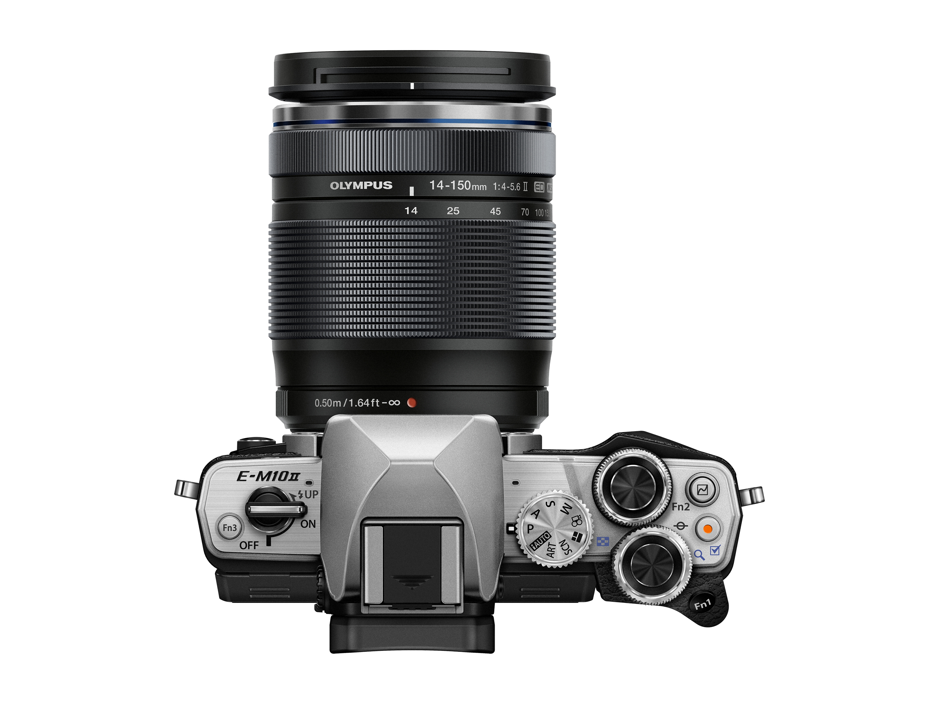 OLYMPUS OM-D E-M10 Mark II  Systemkamera mit Objektiv 14-150 mm, 7,6 cm Display Touchscreen, WLAN
