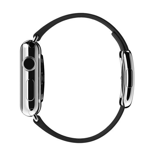 APPLE MJYM2TU/A Akıllı Saat 38 mm Paslanmaz Çelik Kasa Modern Tokalı Siyah Kordon (Large)