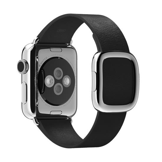 APPLE MJYM2TU/A Akıllı Saat 38 mm Paslanmaz Çelik Kasa Modern Tokalı Siyah Kordon (Large)