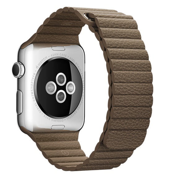 APPLE MJ522ZM/A Watch 42 mm Açık Kahverengi Deri Loop (Medium)