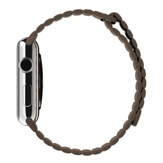 APPLE MJ522ZM/A Watch 42 mm Açık Kahverengi Deri Loop (Medium)