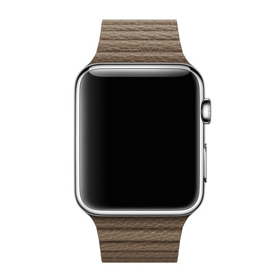 APPLE MJ522ZM/A Watch 42 mm Açık Kahverengi Deri Loop (Medium)