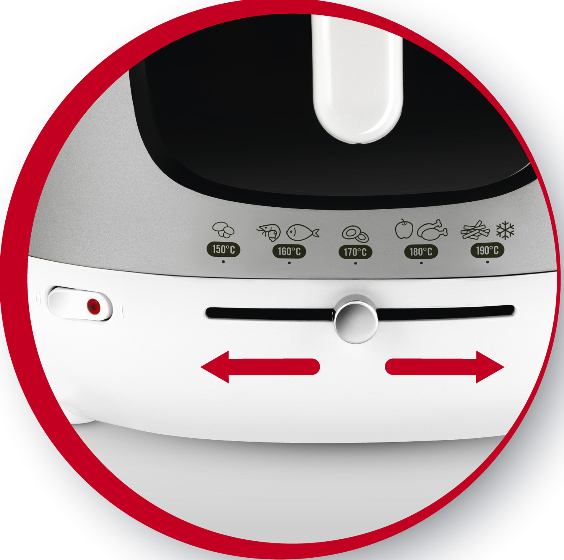 MOULINEX AM 4800 Fritteuse (2 kg, 2100 Watt, Edelstahl, Weiß)
