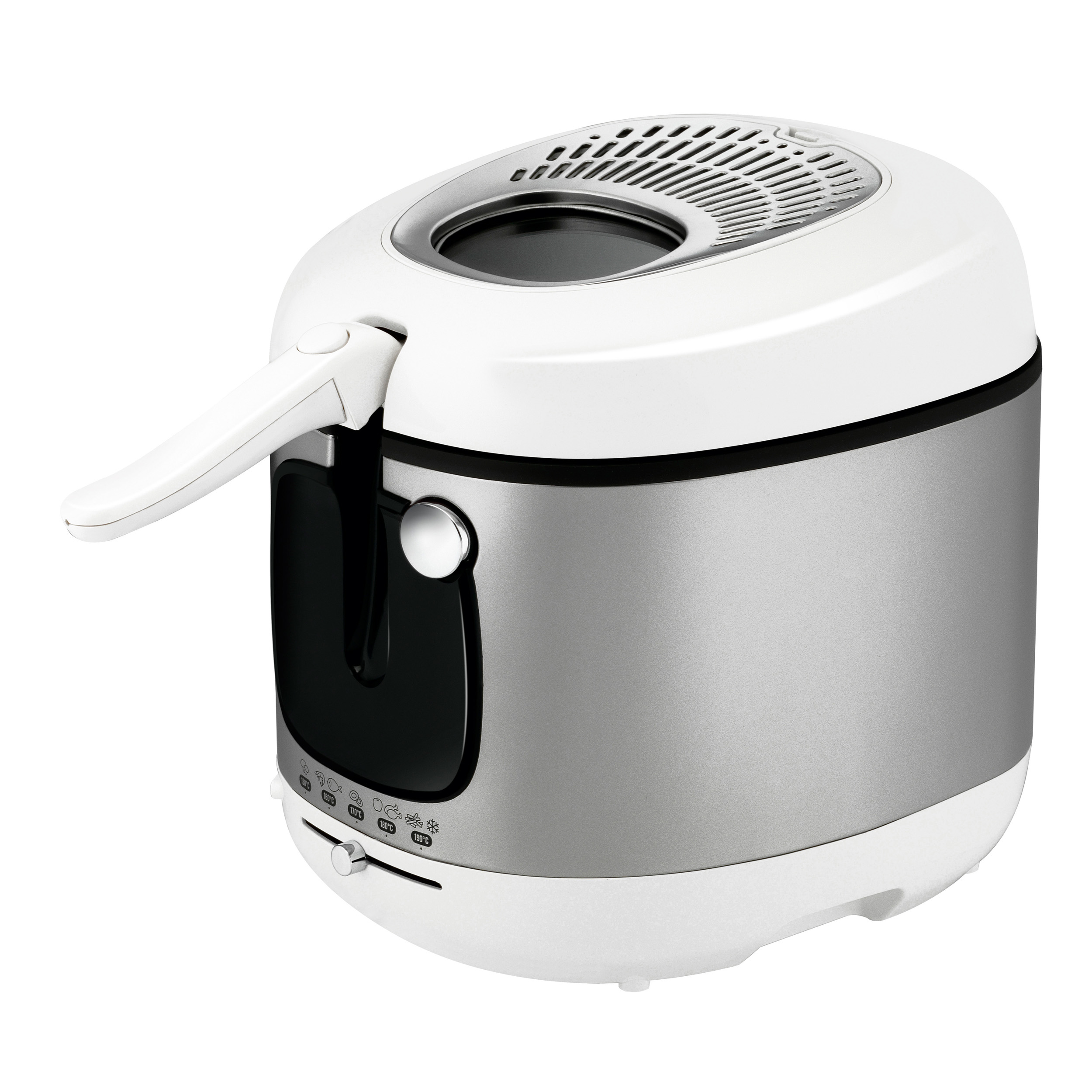 MOULINEX AM 4800 Fritteuse (2 kg, 2100 Watt, Edelstahl, Weiß)