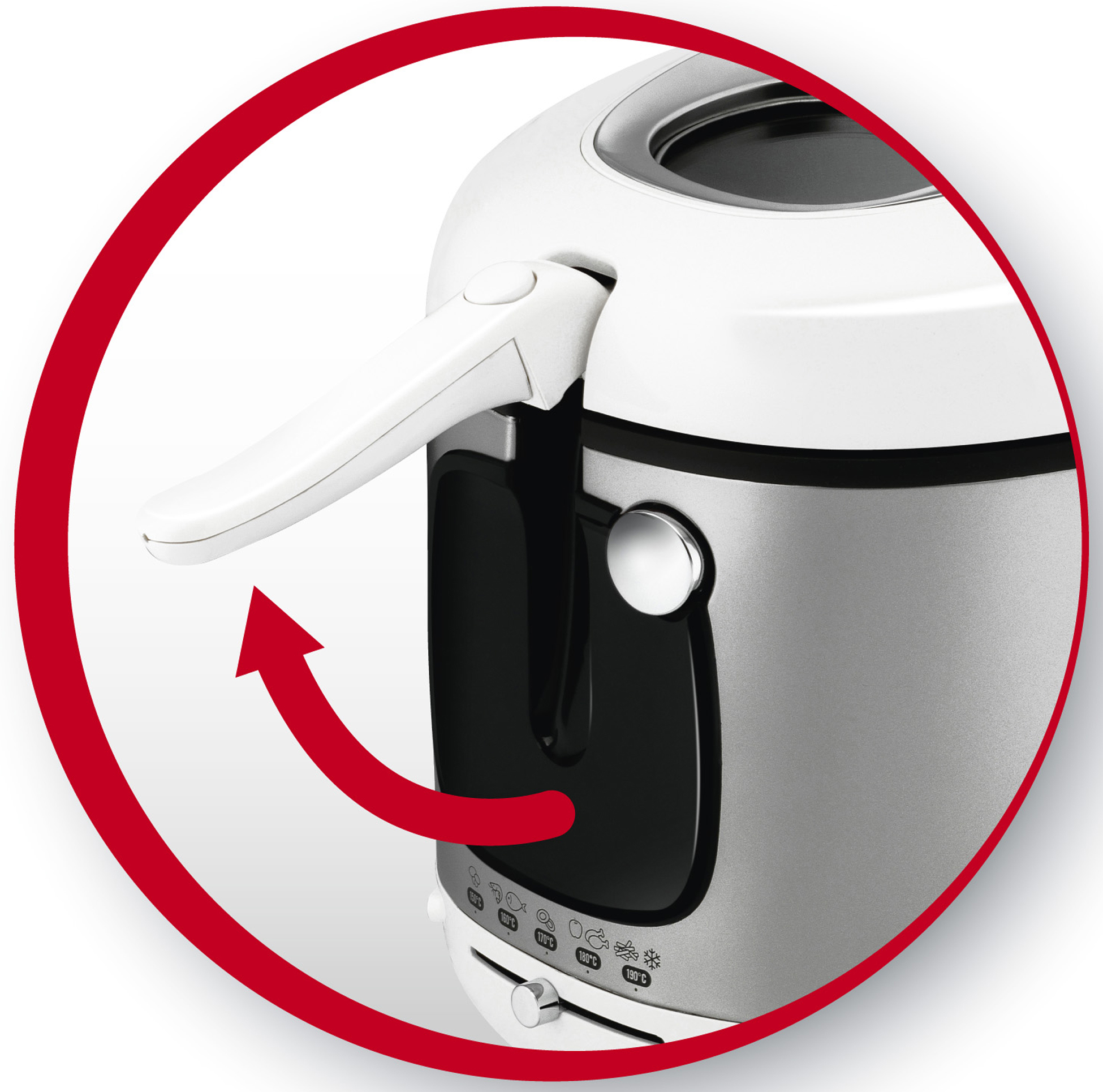 MOULINEX AM 4800 Fritteuse (2 kg, 2100 Watt, Edelstahl, Weiß)