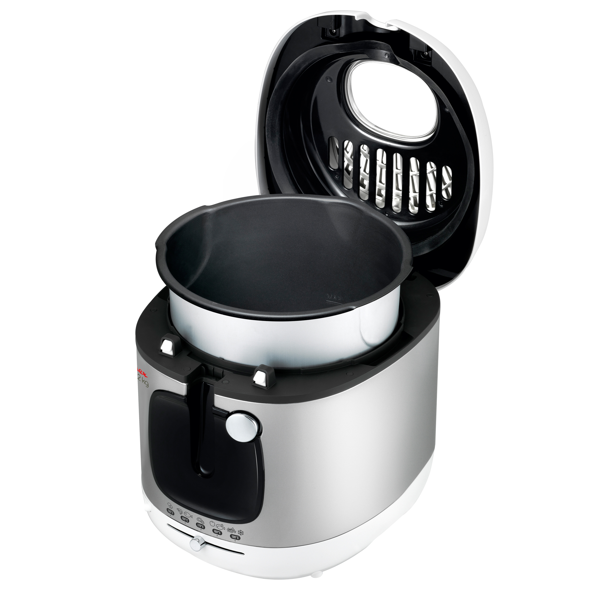 MOULINEX AM 4800 Fritteuse (2 kg, 2100 Watt, Edelstahl, Weiß)