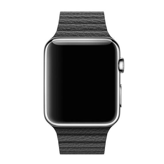 APPLE MJY52ZM/A 42 mm Siyah Deri Loop Orta Boy Kordon