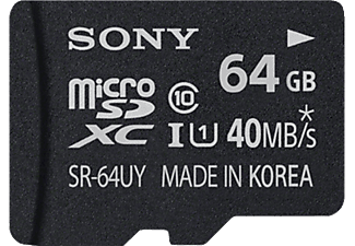 SONY microSDXC SR64UYA 64Go+AD - Carte mémoire  (64 GB, 40, Noir)