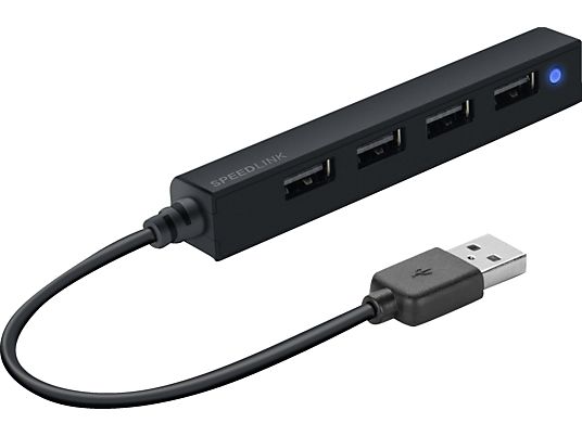 SPEEDLINK SNAPPY SLIM 4-PORT USB HUB BLACK - USB Hub