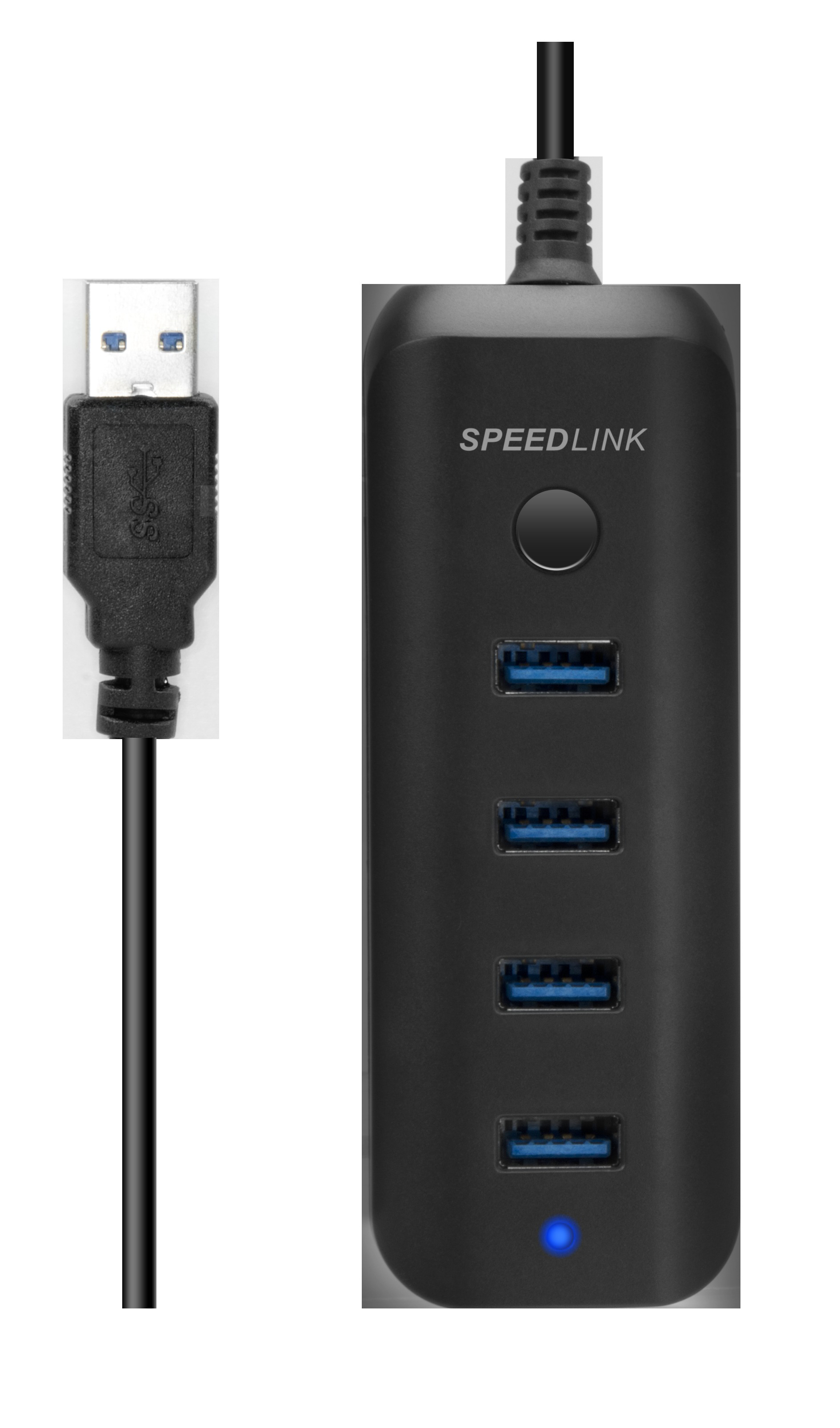 SPEEDLINK FORAX 4 - USB Hub, Hub für Schwarz PC, USB Port