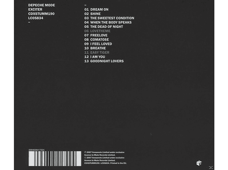 Thumbnail - Depeche Mode - Exciter (CD)