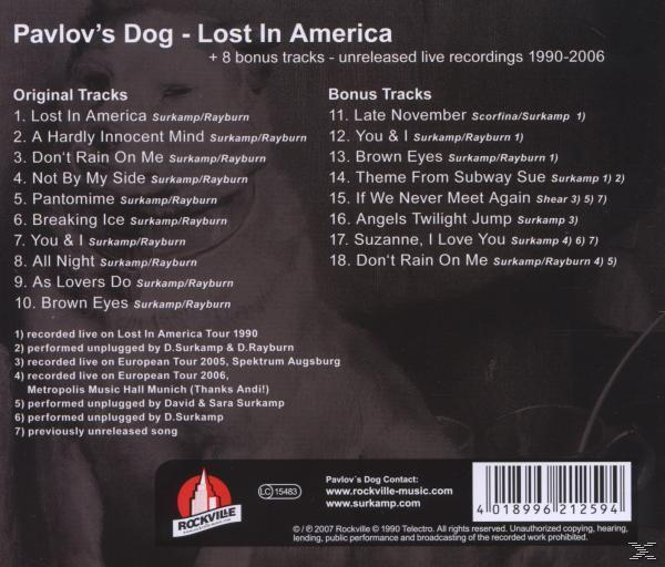 Lost In - (CD) America - Pavlov\'s (+Bonus) Dog