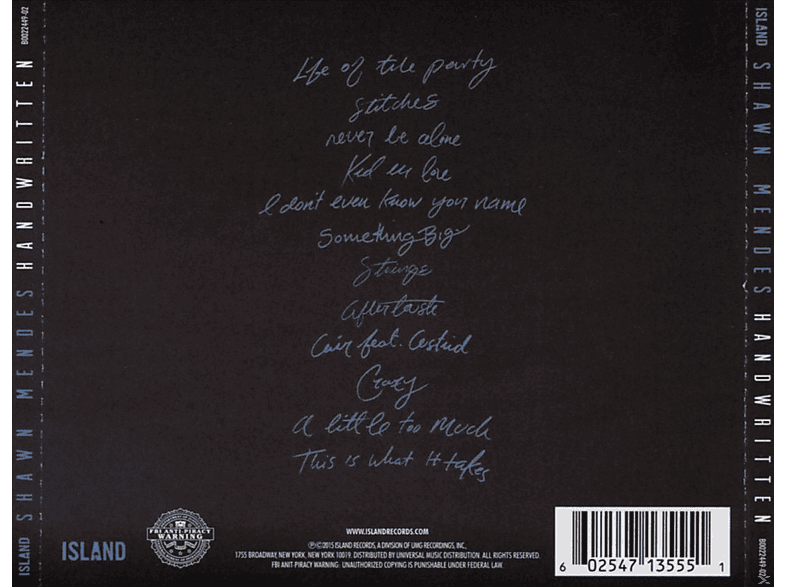 Thumbnail - Shawn Mendes - Handwritten (CD)