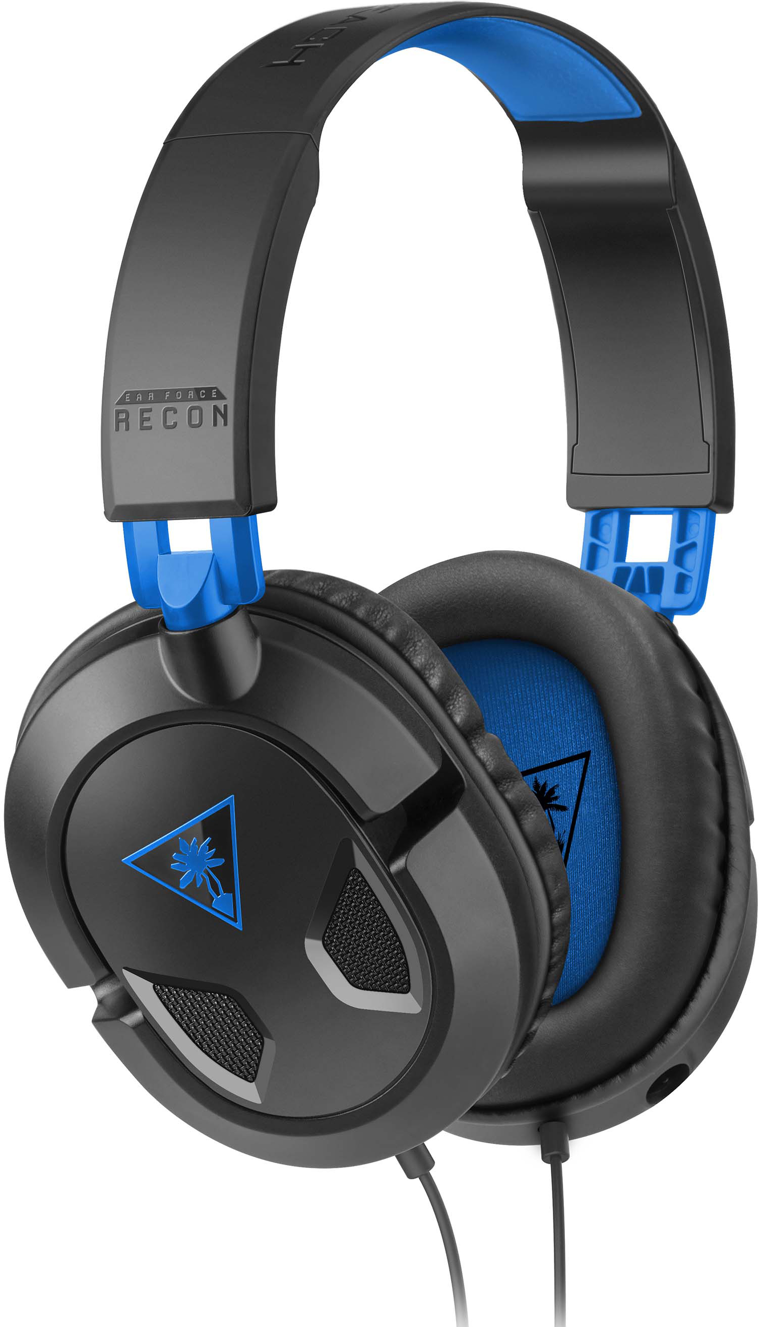 Black and blue Turtle Beach Recon gaming headset.