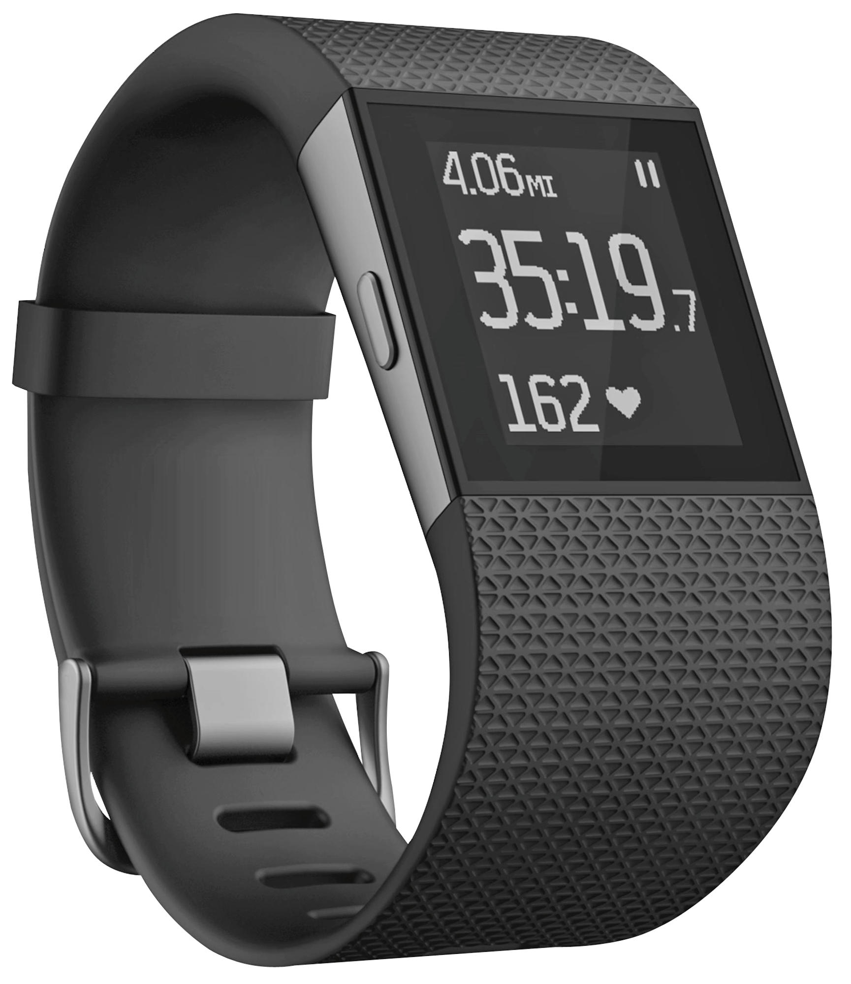 FITBIT Charge HR Large, Fitness Tracker, L, Schwarz