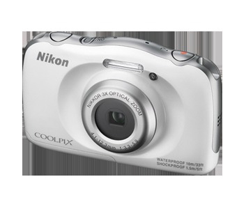 NIKON Coolpix S33  Kompaktkamera Weiß, 3x opt. Zoom, TFT-LCD
