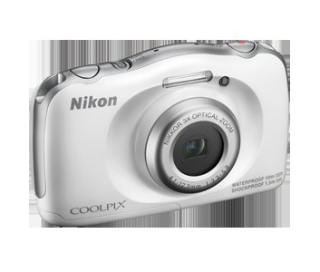 NIKON Coolpix S33  Kompaktkamera Weiß, 3x opt. Zoom, TFT-LCD