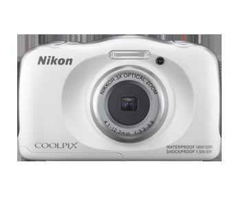 NIKON Coolpix S33  Kompaktkamera Weiß, 3x opt. Zoom, TFT-LCD