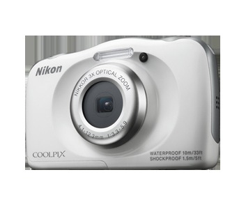 NIKON Coolpix S33  Kompaktkamera Weiß, 3x opt. Zoom, TFT-LCD