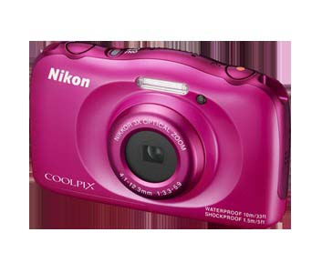 NIKON Coolpix S33  Kompaktkamera Pink, 3x opt. Zoom, TFT-LCD