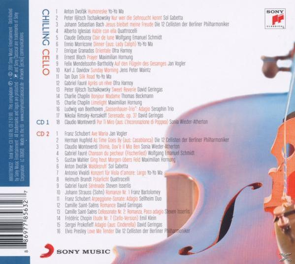 CD-Cover: Rückseite einer Compilation-CD mit Songtiteln und Credits, mit Sony Classical-Branding.