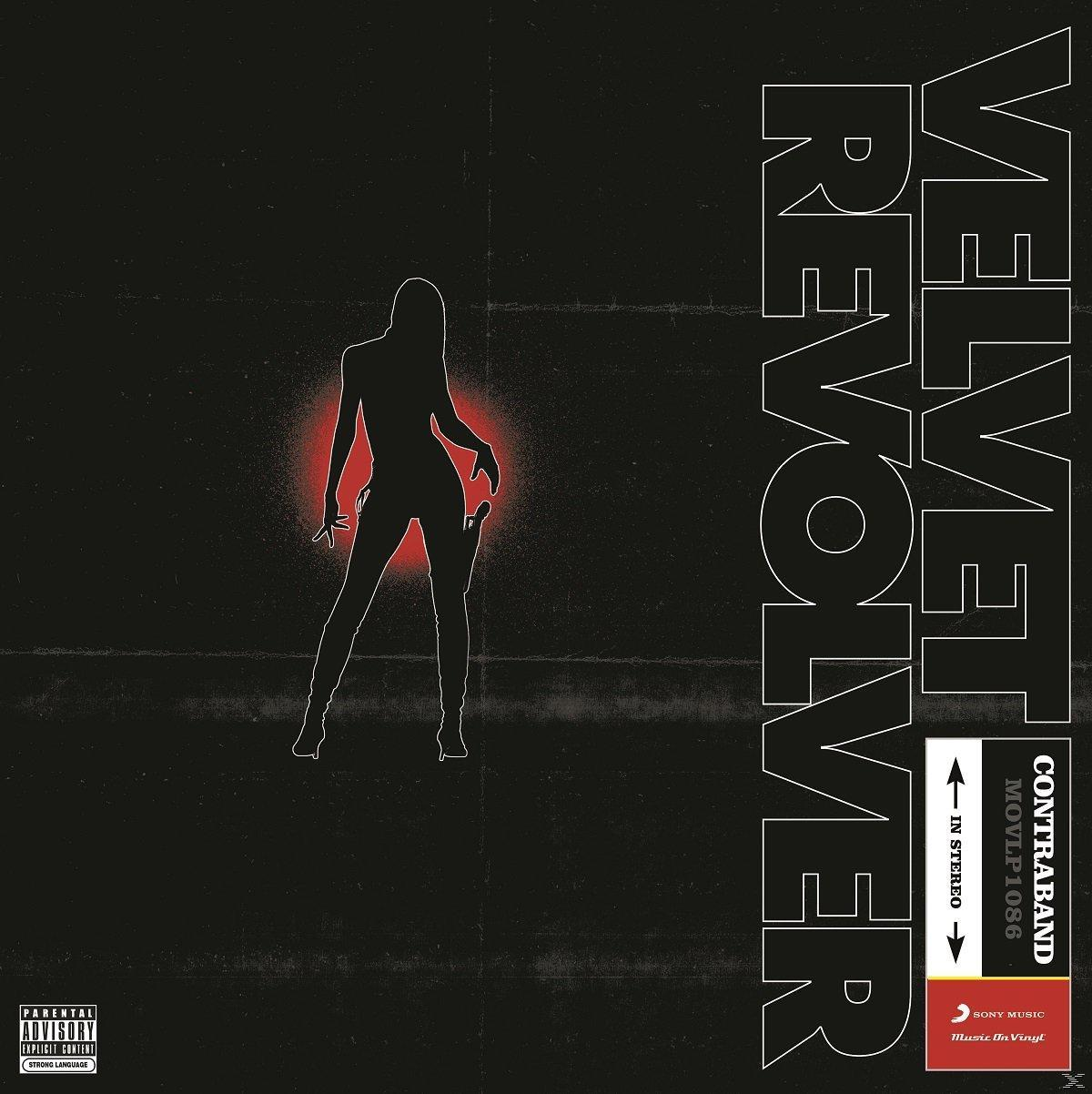 Album borító. Egy nő sziluettje, aki fegyvert tart. Piros háttér. Szöveg: 'Velvet Revolver'.