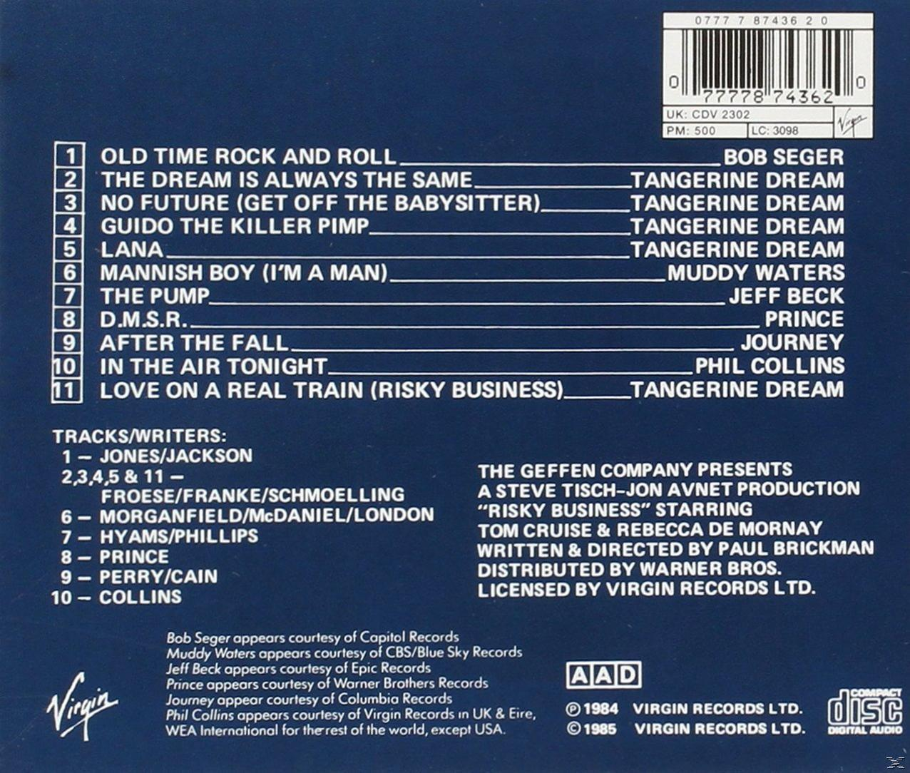 Album borítója, melyen különböző előadók számlistája látható, köztük Bob Seger és Tangerine Dream. A szöveg fehér, fekete háttéren.