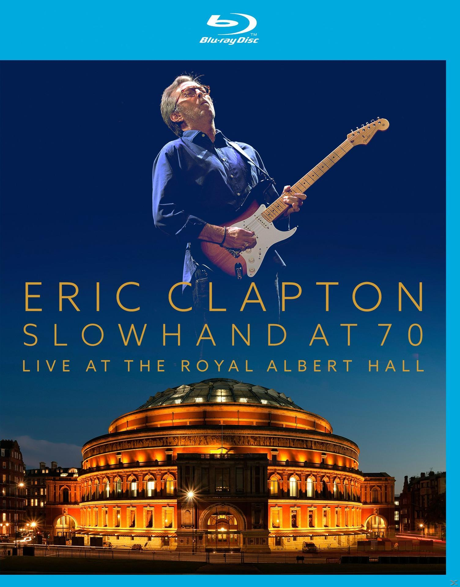 DVD-Cover: Eric Clapton spielt Gitarre in der Royal Albert Hall. Nachtszene, blauer Hintergrund.
