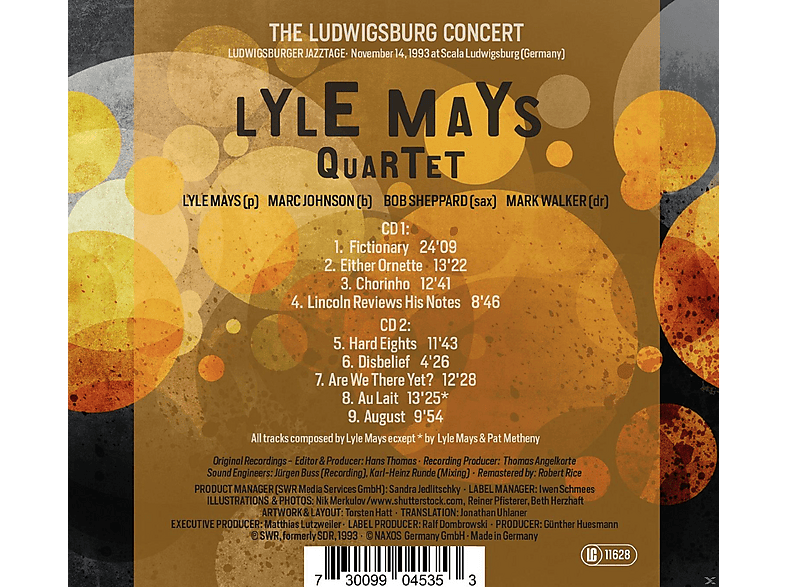 Thumbnail - Lyle Mays Quartet - (CD)