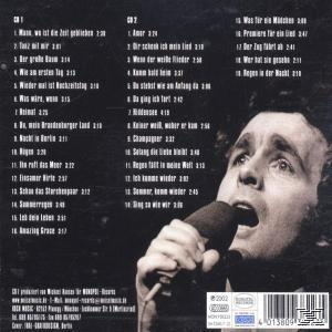 Albumcover mit einem Mann, der in ein Mikrofon singt. Die Rückseite mit Songtiteln.