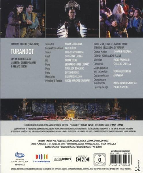 (Blu-ray) Turandot - Verona/Zeffirelli Guleghina/Licitra/Iveri/Arena Di -