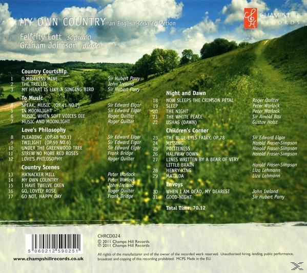 The Johnson - My Own Country-Eine Englische Liedersammlung  - (CD)