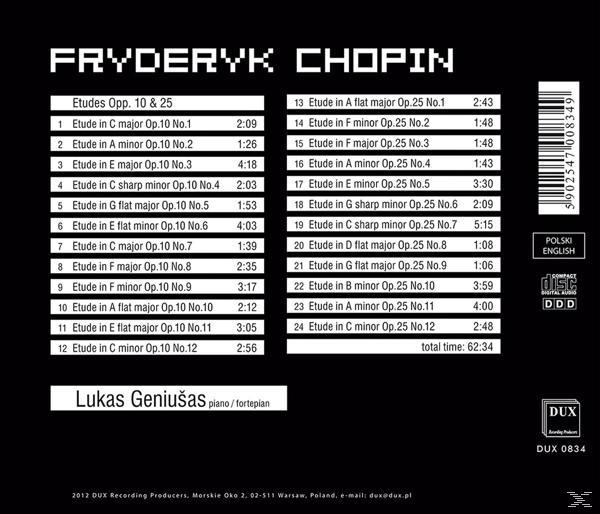 Lukas Geniusas - Etuden Op.10 & 25  - (CD)