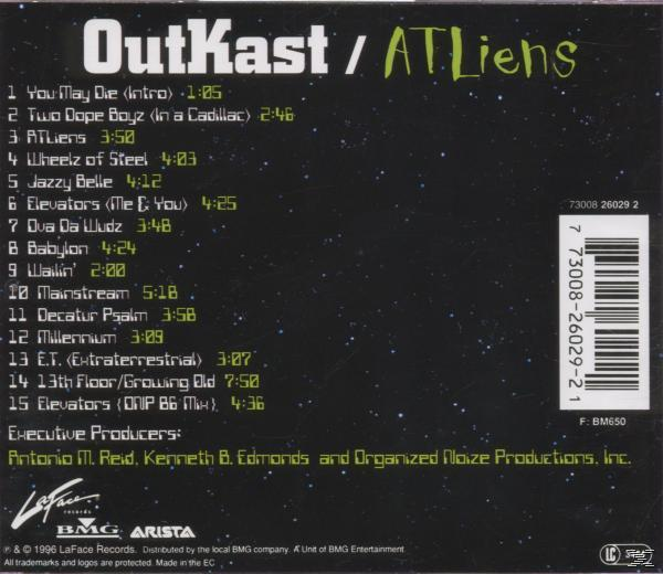 Albumcover mit Titelliste. Der Hintergrund ist dunkelblau.