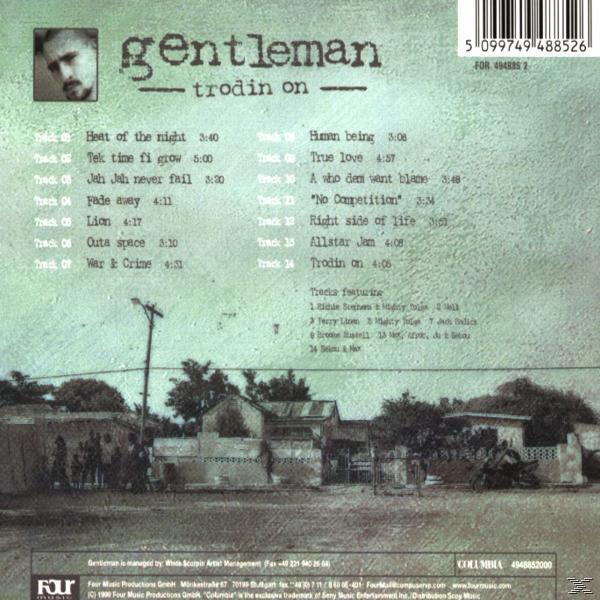 Albumcover mit Titelliste und Nahaufnahme eines Mannes, grüner Hintergrund.