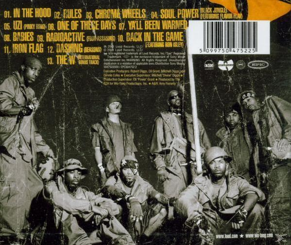Albumcover. Gruppe von Männern in Militärkleidung, mit Album-Informationen und Tracklist.