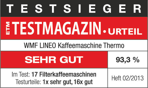 Rotes und weißes Testergebnis mit einer Bewertung von 93,3% und „sehr gut“.