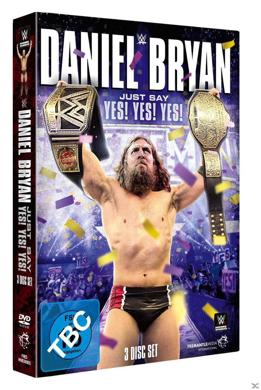 DVD-Cover für Daniel Bryan. Mann posiert mit Meisterschaftsgürteln. Hintergrund der Menge.