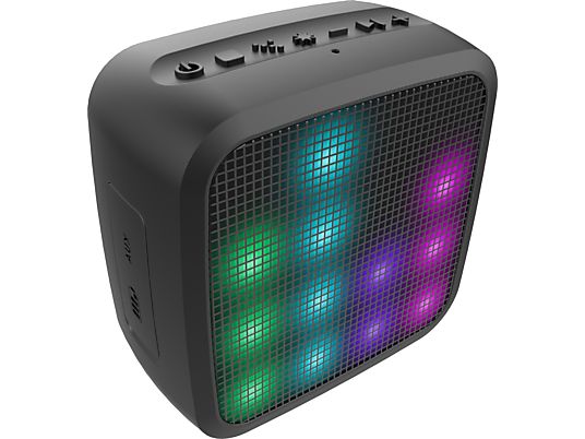 HMDX Jam Trance Mini - Bluetooth Lautsprecher (Schwarz/Mehrfarbig)