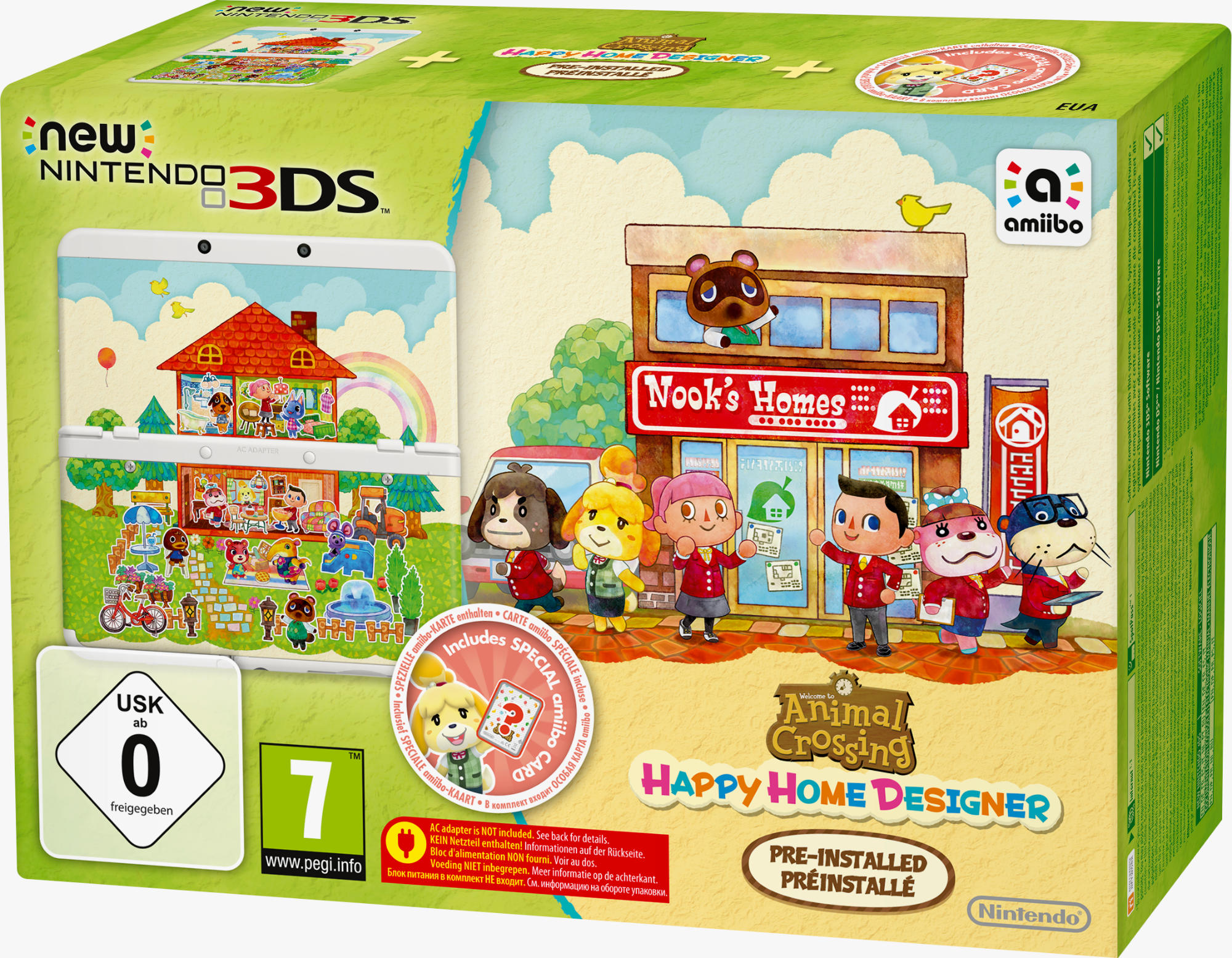NINTENDO New Nintendo 3DS +  Animal Crossing: Happy Home Designer Pack