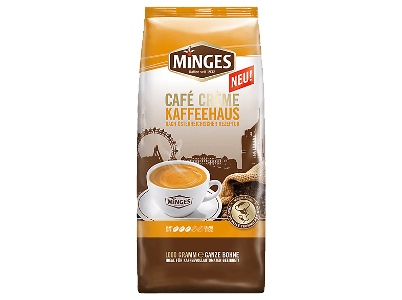 MINGES 610250 Café Crème Kaffeehaus Kaffeebohnen (Kaffeevollautomaten ...