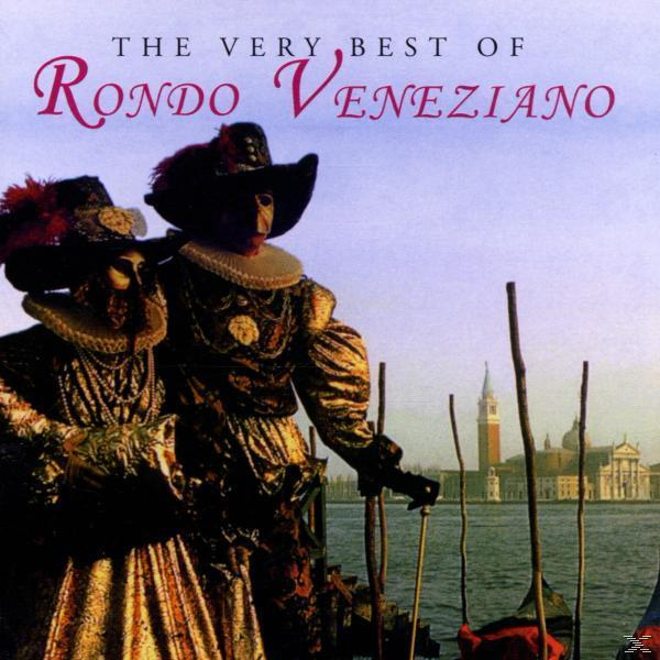 Albumcover, 'The Very Best of Rondo Veneziano' mit maskierten Figuren und Kanal.
