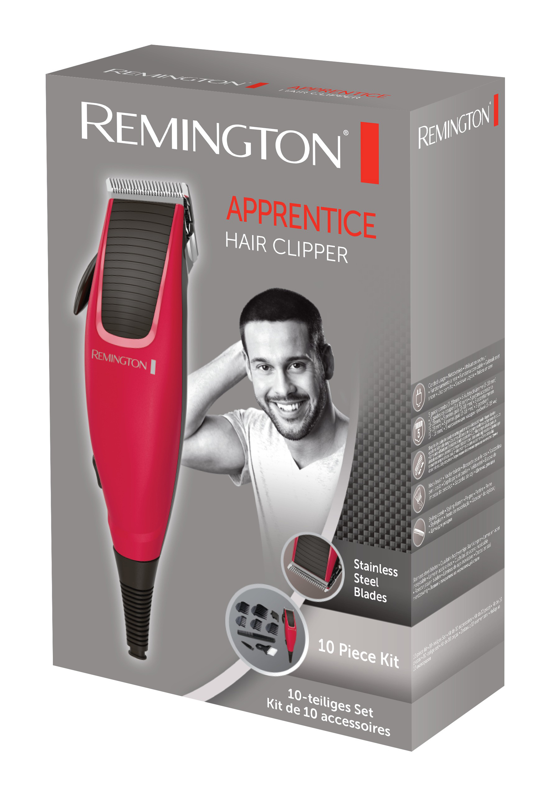 REMINGTON HC5018 Apprentice Haarschneider Rot/Schwarz 