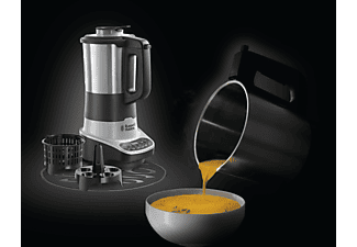 RUSSELL HOBBS 21481-56 Soup and Blend Standmixer mit Kochfunktion/Suppenzubereiter Edelstahl/Schwarz (Rührschüsselkapazität: 1,75 Liter, 1200 Watt)