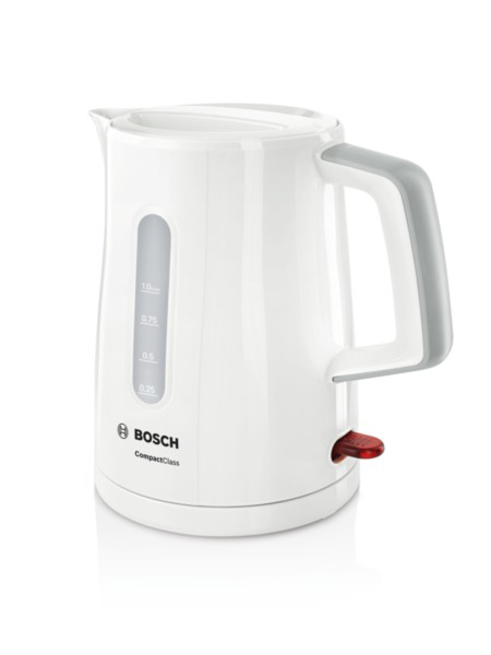 BOSCH TWK 3 A 051 Wasserkocher, Weiß/Hellgra