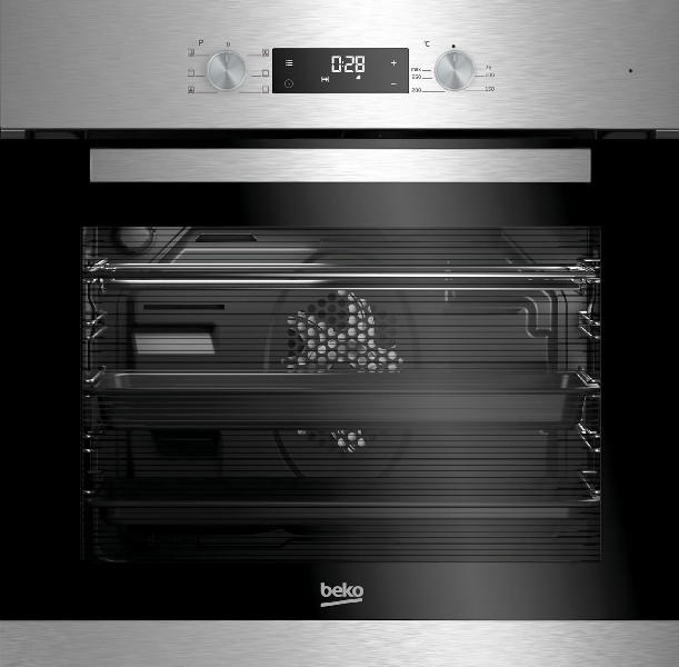 Horno - Beko BIE22300X, 71 l, Convencional, Autolimpieza con vapor, 59.4 cm, Inox