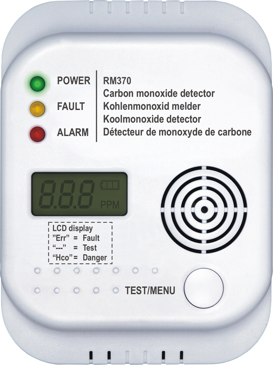 SMARTWARES SW RM370  Kohlenmonoxidmelder, Weiß